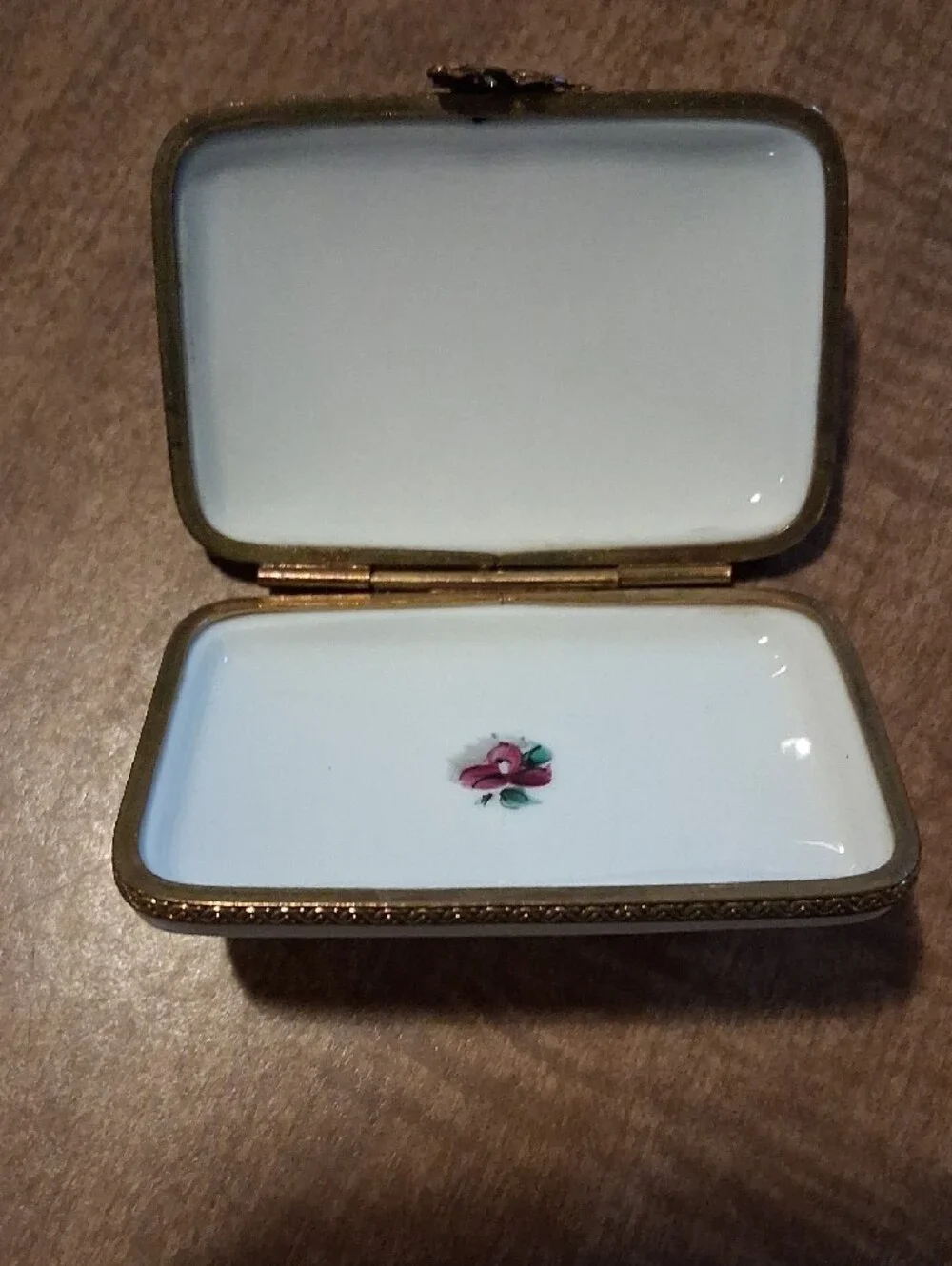 Original, Vintage LIMOGE PORCELIN TRINKET BOX
